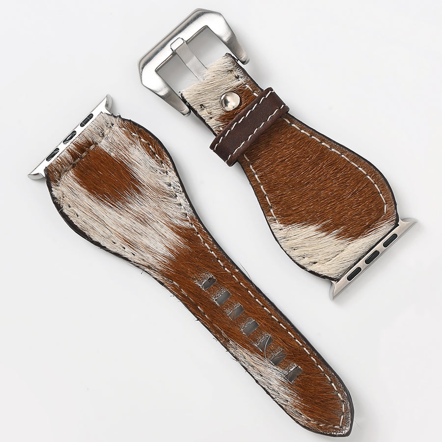 American Darling Beautifully Hair-On Genuine Leather I watch Strap Men and Women Unisex - Uhorse