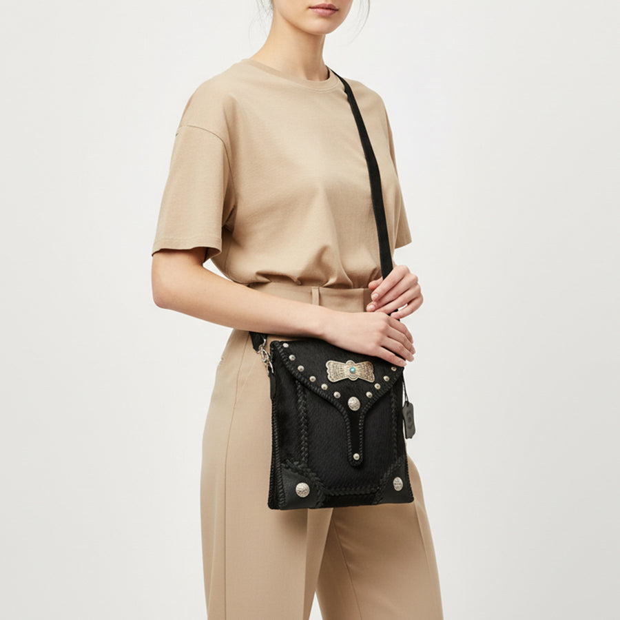 American Darling Full Grain Leather Crossbody Shoulder Bag for Women with Adjustable Strap