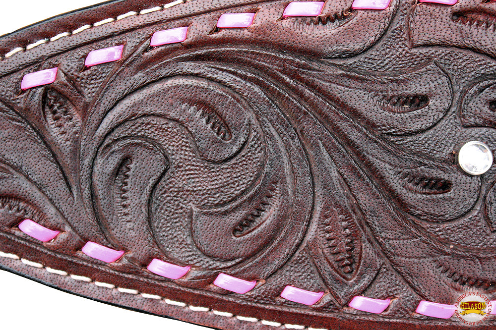 HILASON Western Horse Halter Noseband Genuine American Leather Dark Brown