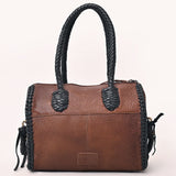 American Darling Duffel Hair on Genuine Leather Western Women Bag | Handbag Duffle Weekend Travel Bags for