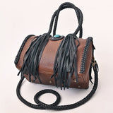 American Darling Duffel Hair on Genuine Leather Western Women Bag | Handbag Duffle Weekend Travel Bags for