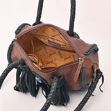 American Darling Duffel Hair on Genuine Leather Western Women Bag | Handbag Duffle Weekend Travel Bags for