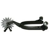 HILASON Black Steel Jingle Bob Spurs Men 2" Shank & 1/2" Band