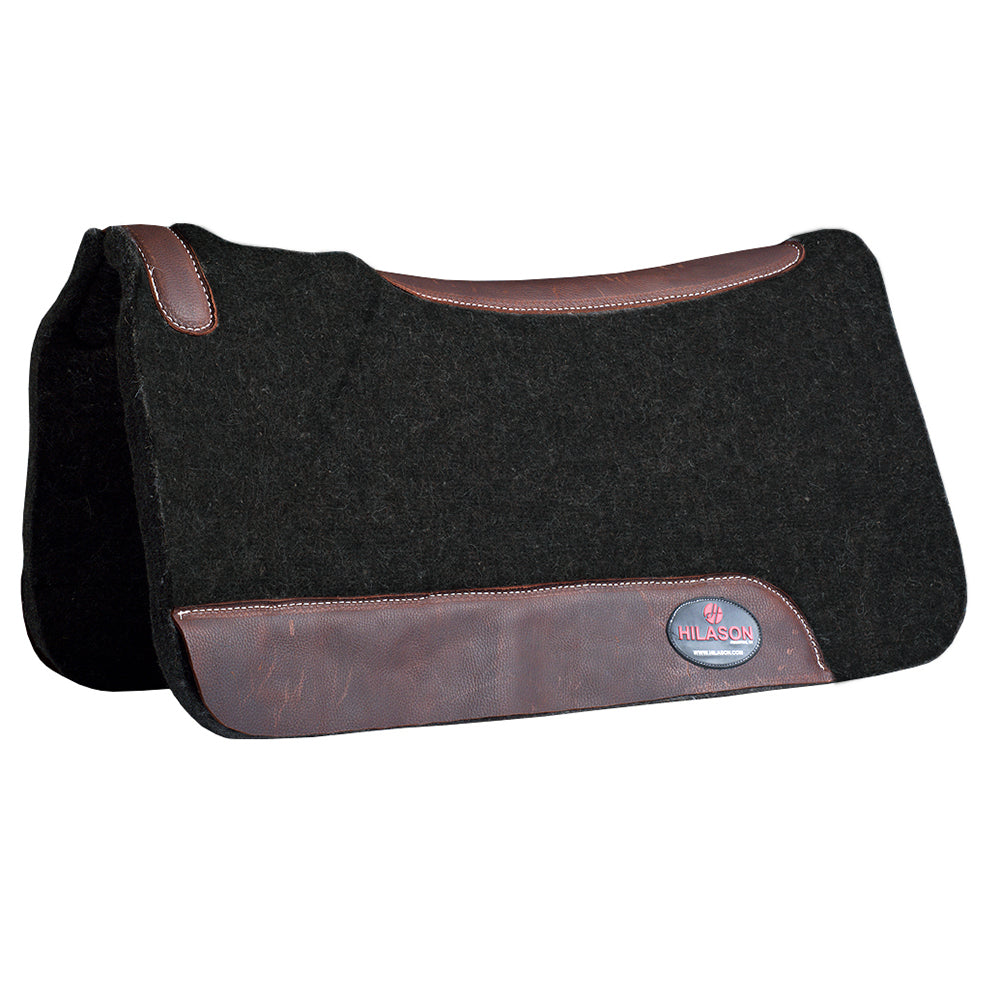 HILASON Western Wool Felt Horse Saddle Pad MADE IN USA Black