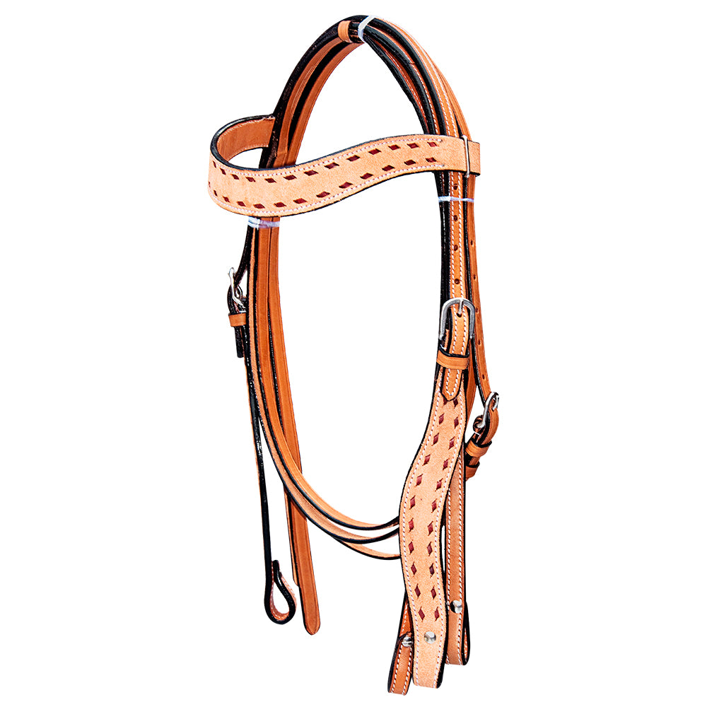 COMFYTACK Western Leather Horse Headstall Brown