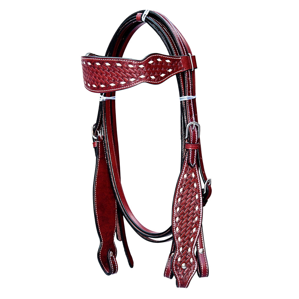 COMFYTACK Western Leather Horse Headstall Brown