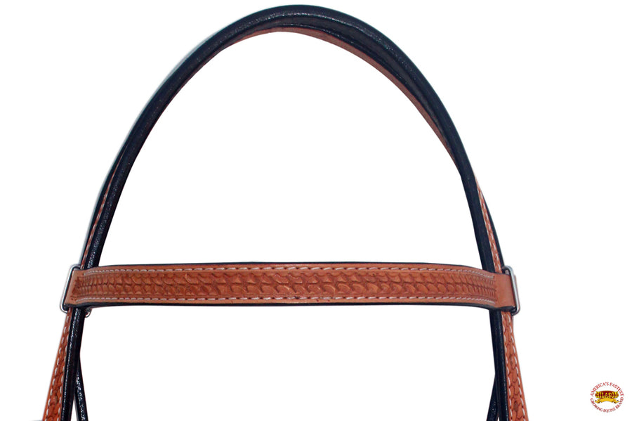 HILASON Western Horse American Leather Headstall Tack Tan