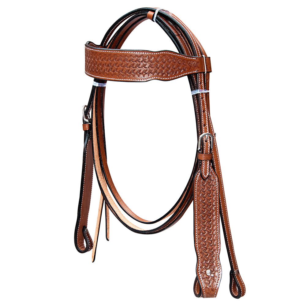 COMFYTACK Western Leather Horse Headstall Brown