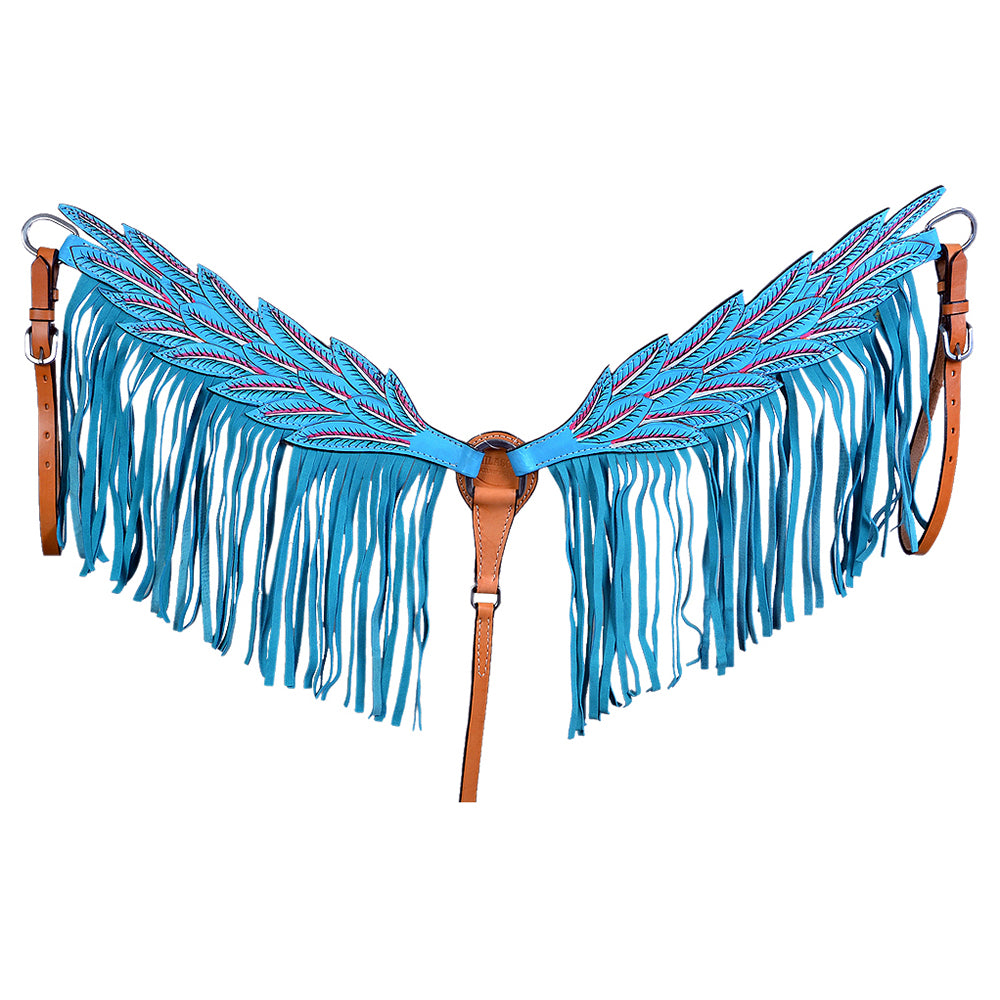 HILASON Western Horse American Leather Headstall & Breast Collar Set Tack Tan