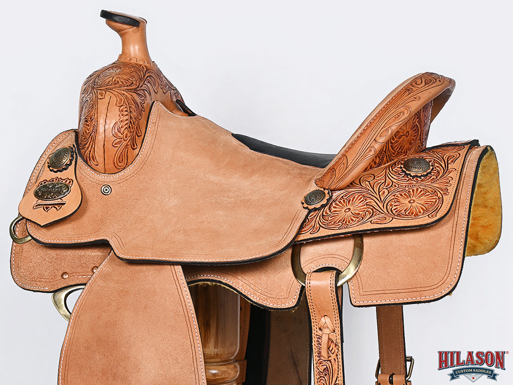 Hilason Western Horse Saddle American Leather Ranch Roping Cowboy