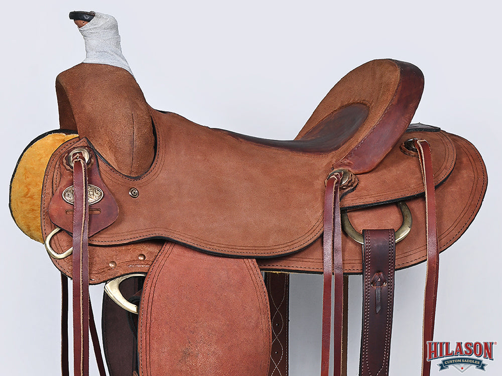 Hilason Western Horse Saddle American Leather Ranch Roping Cowboy