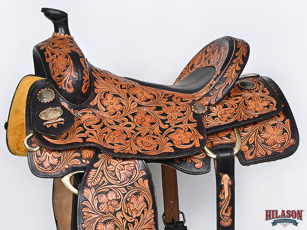 Hilason Western Horse Saddle American Leather Ranch Roping Cowboy