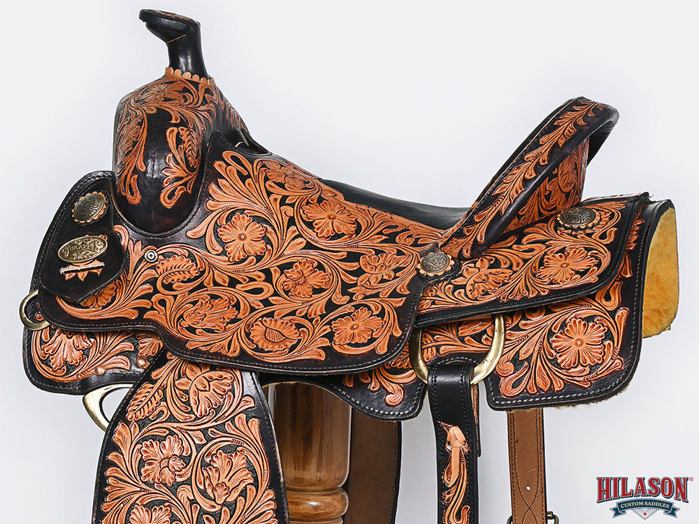 Hilason Western Horse Saddle American Leather Ranch Roping Cowboy