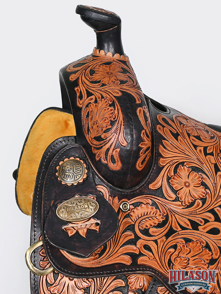 Hilason Western Horse Saddle American Leather Ranch Roping Cowboy