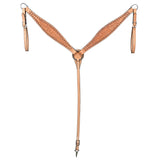 HILASON Western Horse Headstall & Breast Collar American Leather Floral Tan