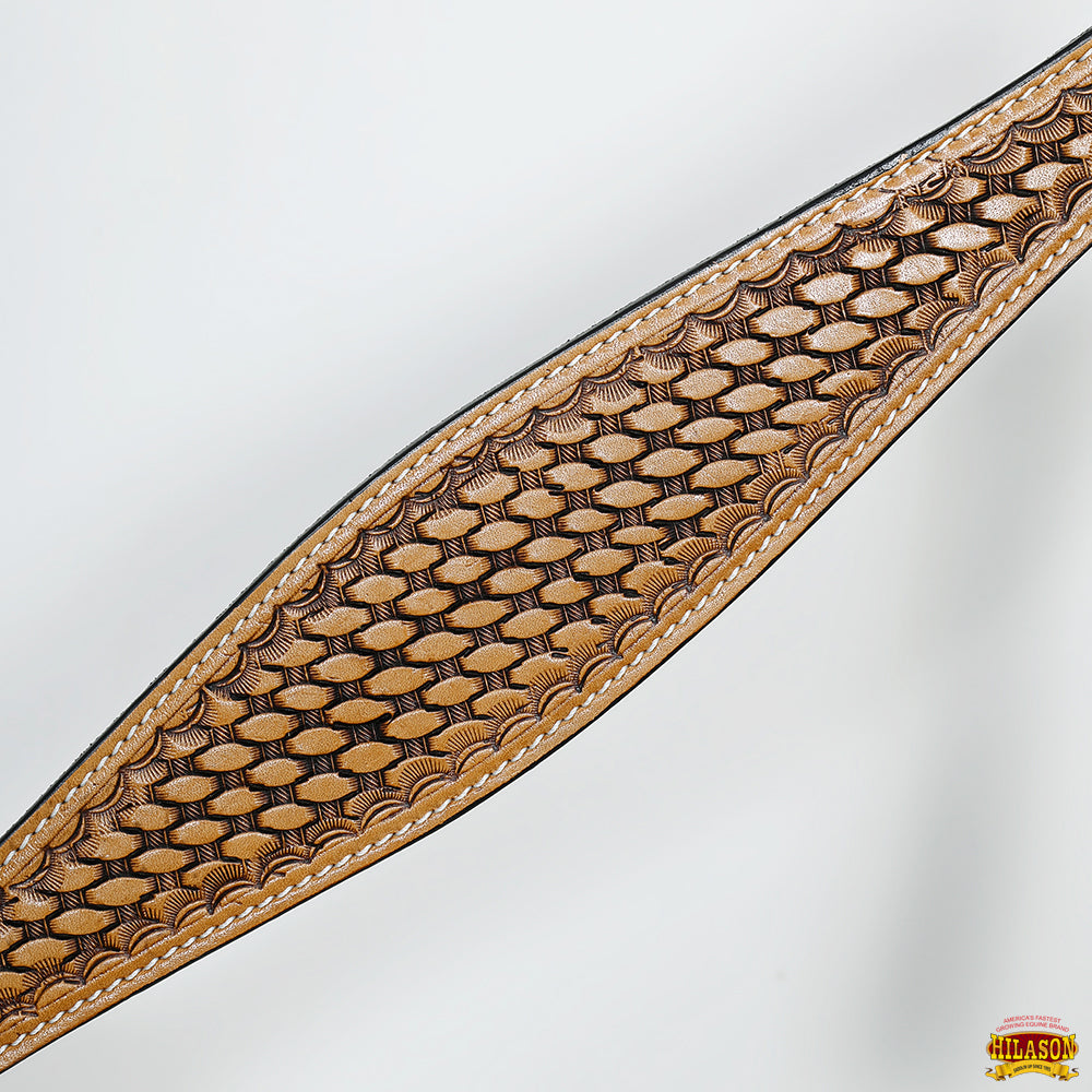 HILASON Western Horse Headstall & Breast Collar American Leather Basket Tan