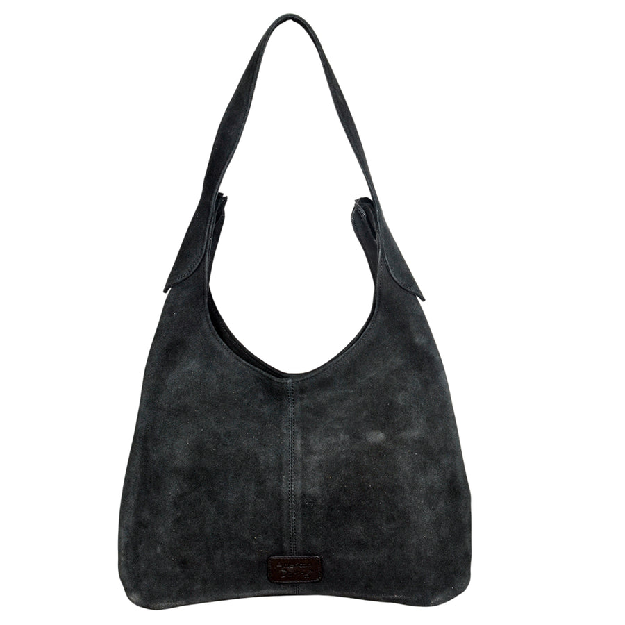 American Darling Genuine Suede Leather Embroidered Hobo Shoulder Bag Purse