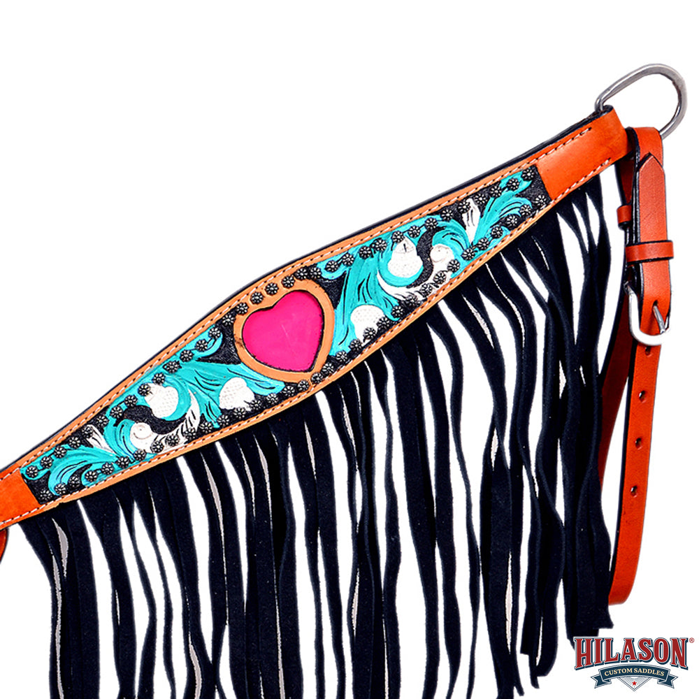 HILASON Western Horse Headstall Breast Collar Genuine American Leather Saddle Tan