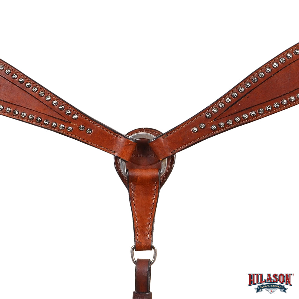 HILASON Western Horse Breast Collar Genuine American Leather Brown