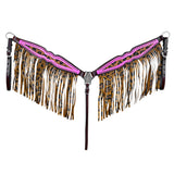 HILASON Western Horse Headstall Breast Collar Genuine American Leather Dark Brown