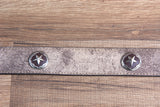 M&F Western Men's Tooled Brown Tan Suede Western Belt Star Conchos Silver Buckle