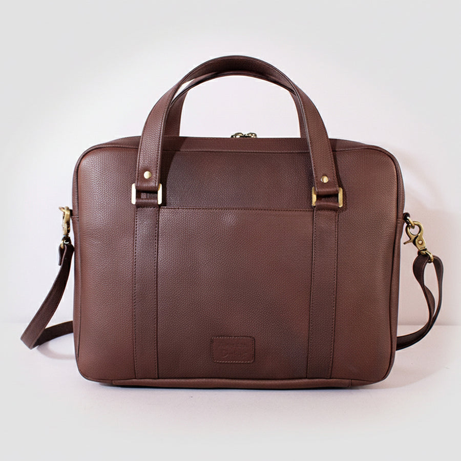 Legacy Rodeo Genuine Leather Hand Tooled Laptop Bag Briefcase | Houston Livestock Show and Rodeo