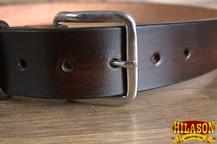 28 In Hilason Full Grain Western Leather Mens Womens Belt Brown