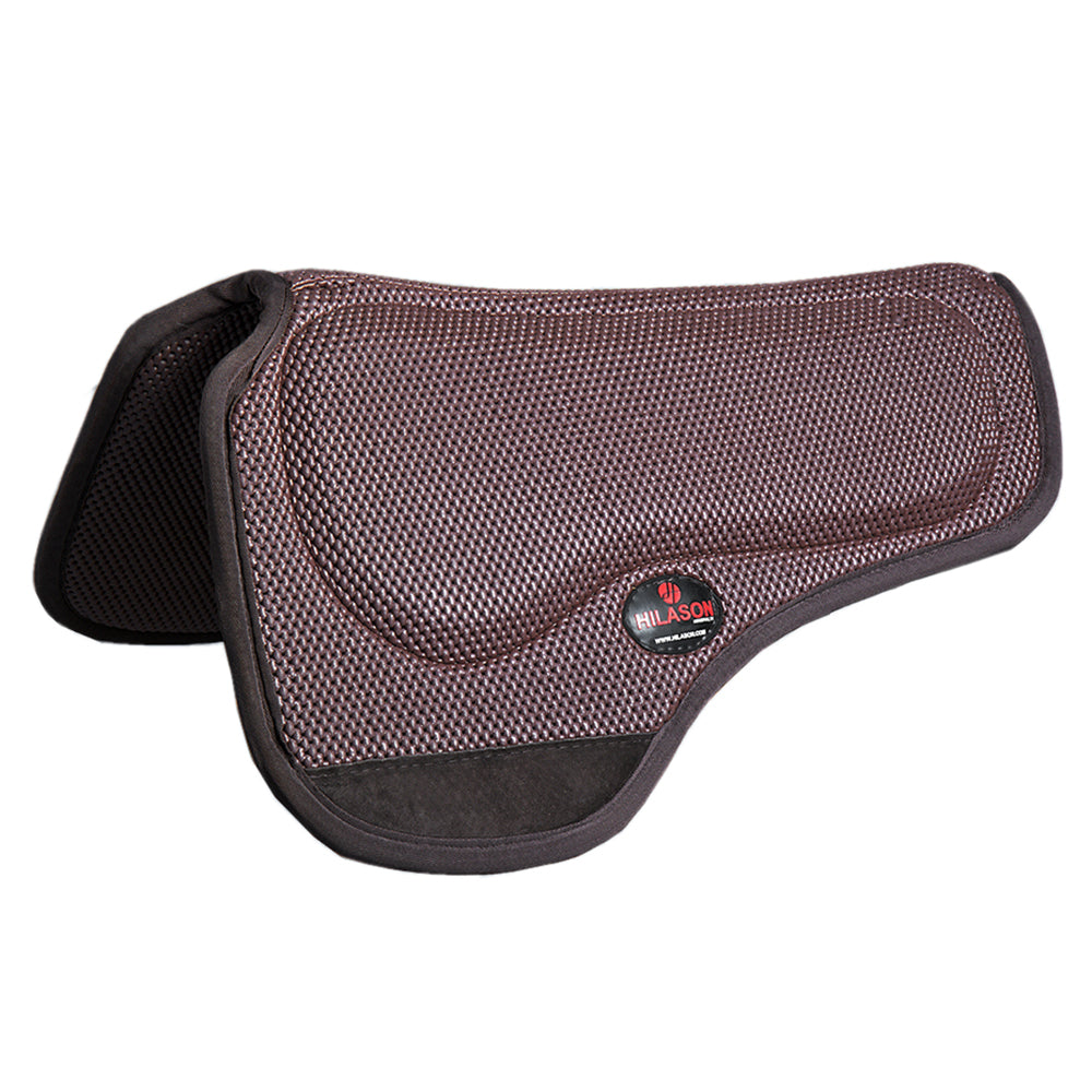 30" X 34" Hilason Air Flow Shock Absorbing Western Drop Rigging Round Saddle Pad