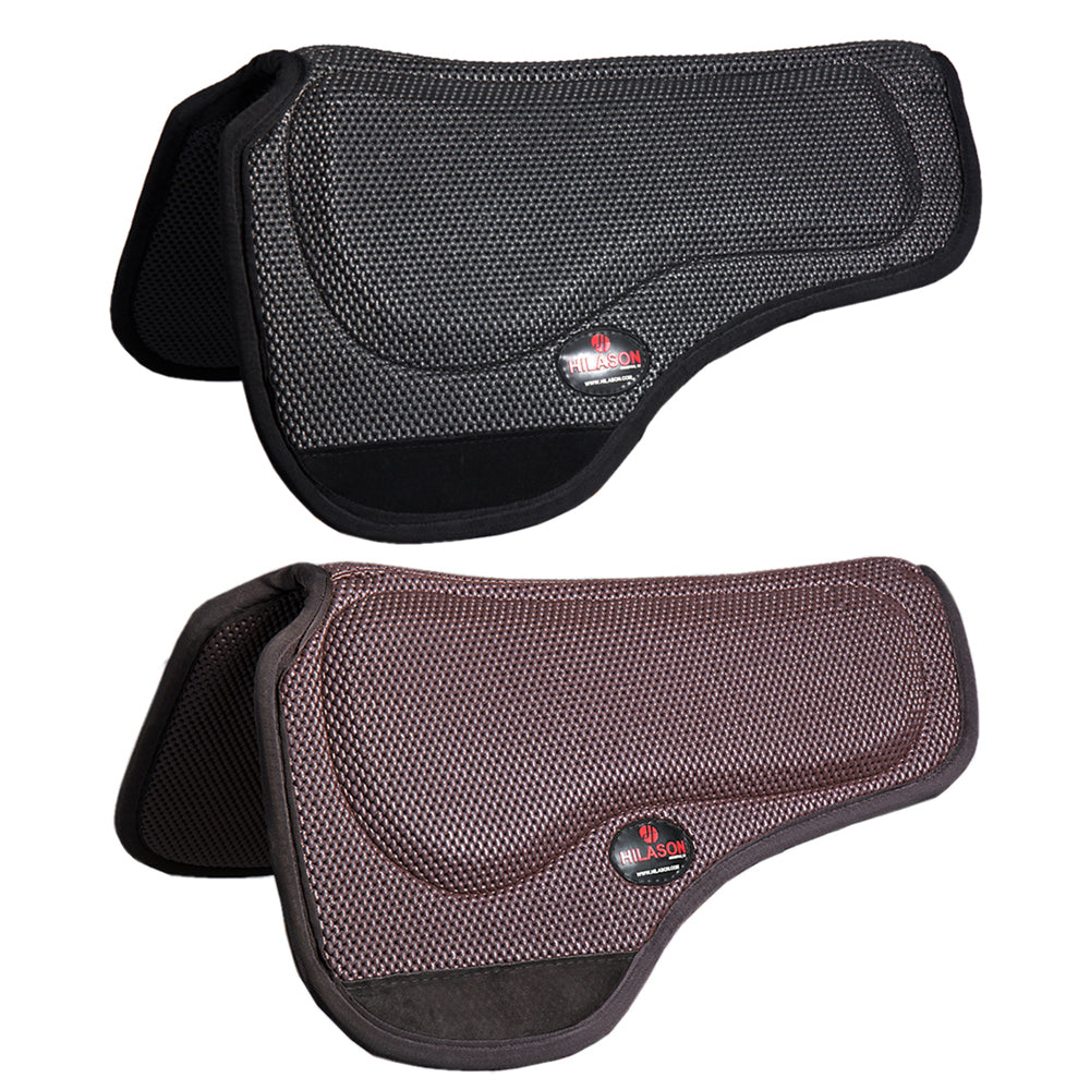 30" X 34" Hilason Air Flow Shock Absorbing Western Drop Rigging Round Saddle Pad