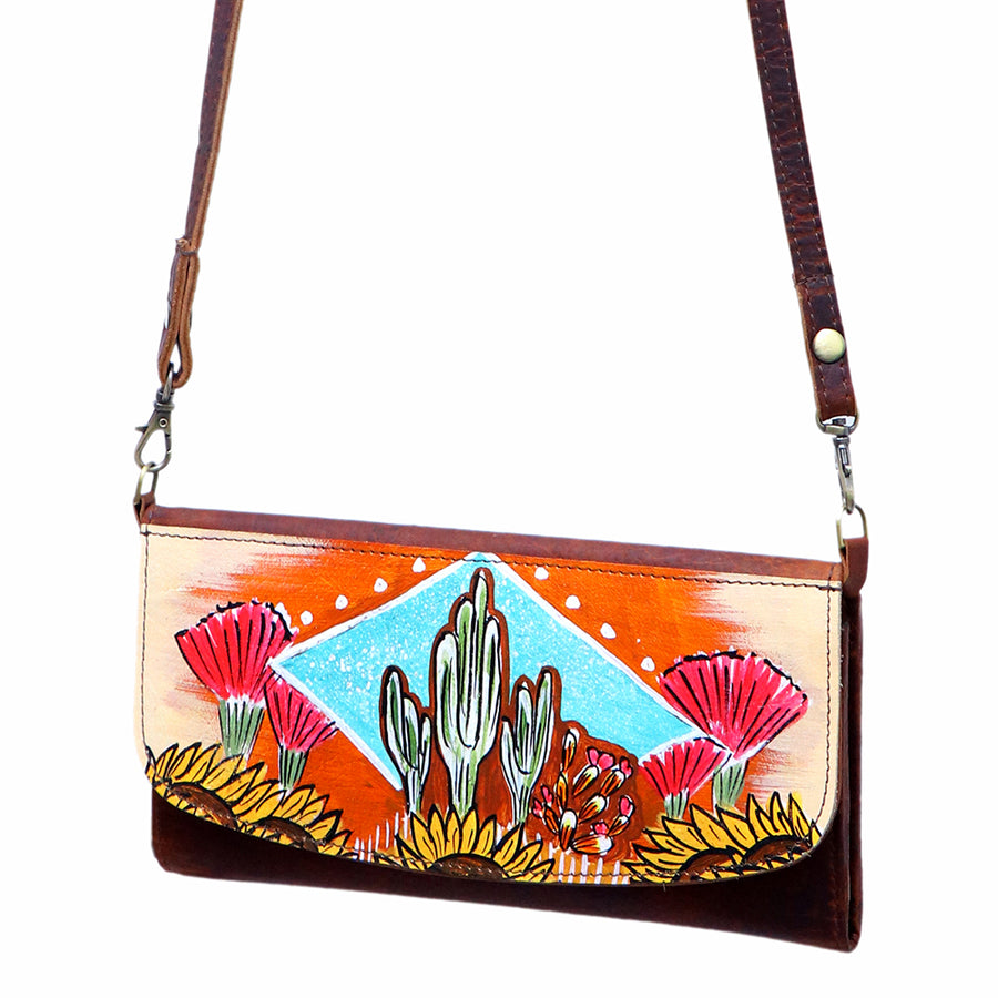 American Darling Wallet Full Grain Genuine Leather Western Women Bag | Handbag Purse Wristlet Travel Clutch - Uhorse