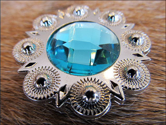 HILASON Western Screw Back Concho Turquoise Berry Bling Cowgirl Clear Color | Belt Slotted Conchos