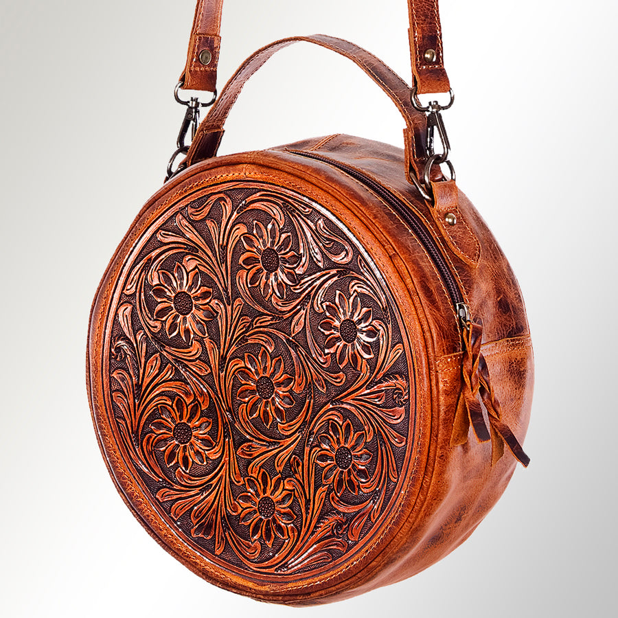 American Darling Hand Tooled Leather Canteen Bag - Uhorse