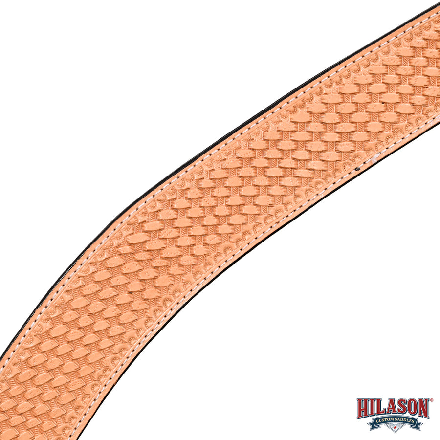 HILASON Western Horse Headstall Breast Collar Set Genuine American Leather Basket Weave Tan | For Horses