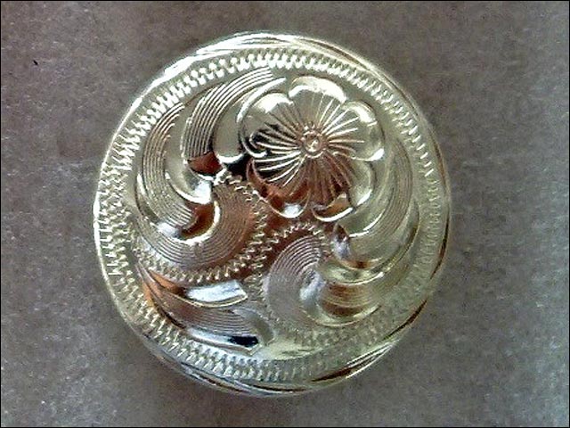 HILASON Silver Engraved Round Berry Conchos Saddle Headstall Horse Tack Color | Western Concho Belt Slotted