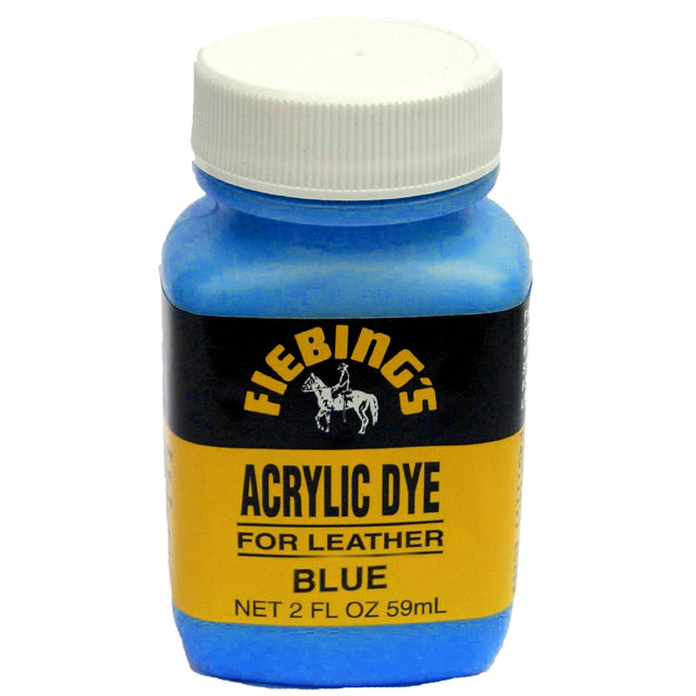 Fiebing'S Acrylic Leather Dye Smooth Quick Dry 2 Oz Blue - Uhorse