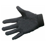 X-Small Black Breathable Cotton Knit Reinforced Riding Gloves With Pebbled Palms