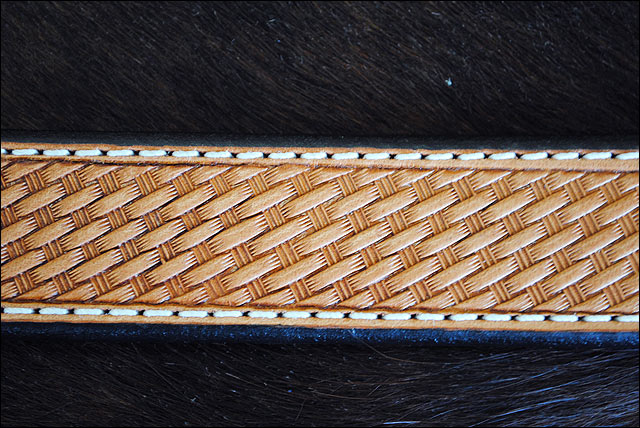 Circle Y Tack Horse Leather Straight Breast Collar Basketweave Ultra Lite