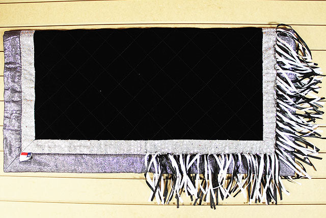 Hilason Western Show Barrel Racing Rodeo Saddle Blanket Pad Black