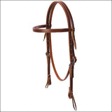 Weaver Leather Deluxe Brown Latigo Leather Horse Browband Headstall