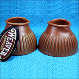 Weaver X-Large Natural Gum Rubber Horse Leg Bell Boots Western Tack