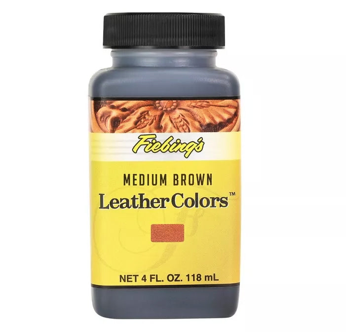 Fiebing Leather Color - Medium Brown 4 Ounce - Uhorse