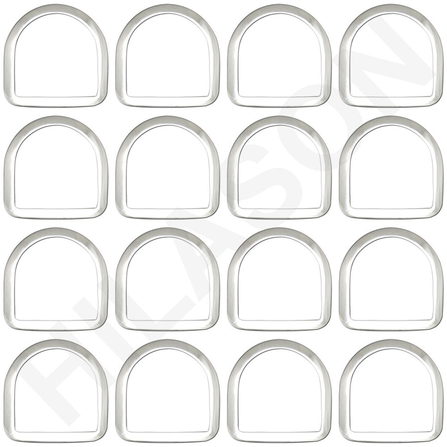 D-ring snaffle bit rings, metal, set of 16 - Uhorse