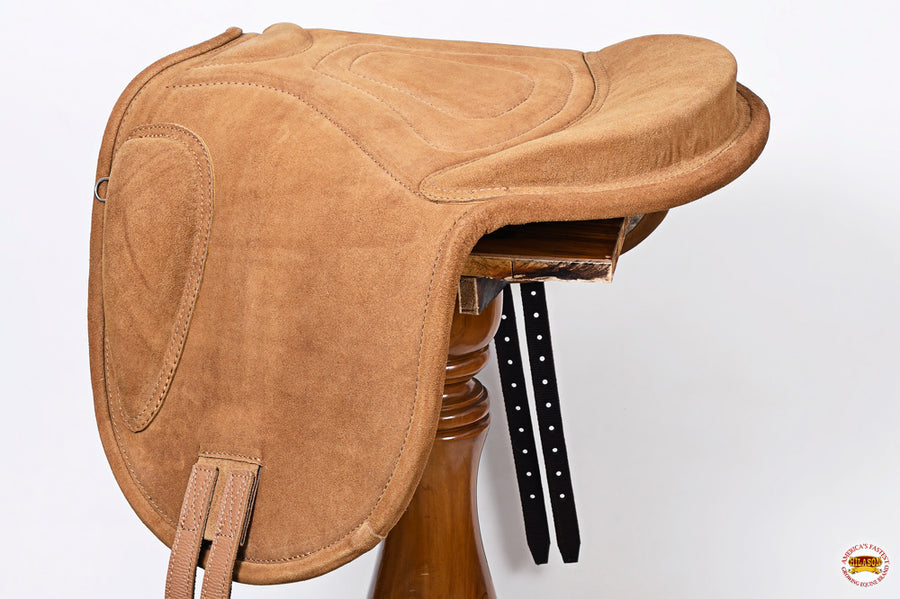 HILASON Western Baretek Bareback Pad Horsemanship Treeless Leather Black | Saddle Riding for Horses