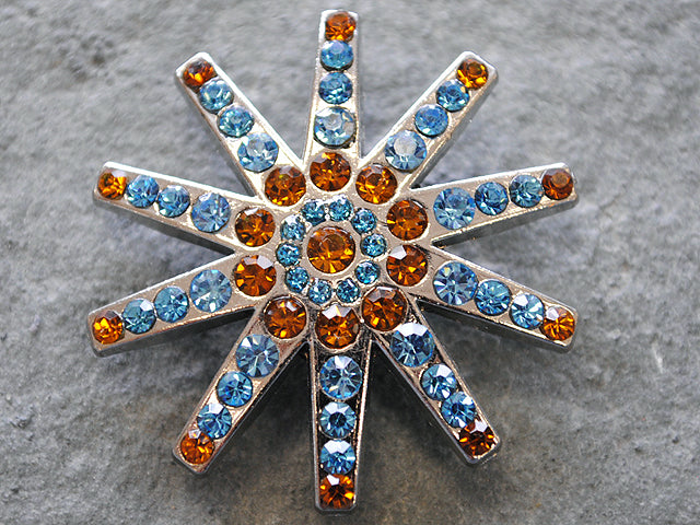 HILASON Western Screw Back Concho1 Turquoise Brown Spur Bling Headstall Tack 1.5 inch | Concho Belt Slotted Conchos