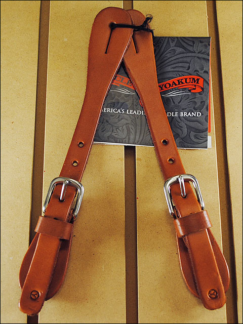 Regular Oil Circle Y Single Ply Leather Men Spur Strap