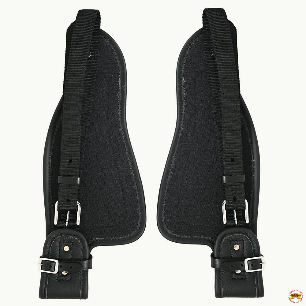 Hilason Replacement Leather Fenders Pair Horse Endurance Saddle Black