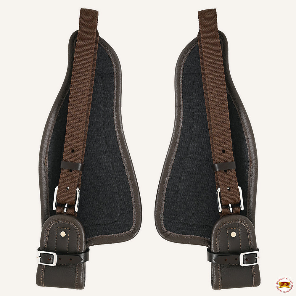 Hilason Replacement Leather Fenders Pair Horse Endurance Saddle Brown