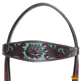 HILASON Western Horse Headstall Breast Collar Set Tack Genuine American Leather