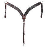 HILASON Western Horse Headstall Breast Collar Set Tack Genuine American Leather