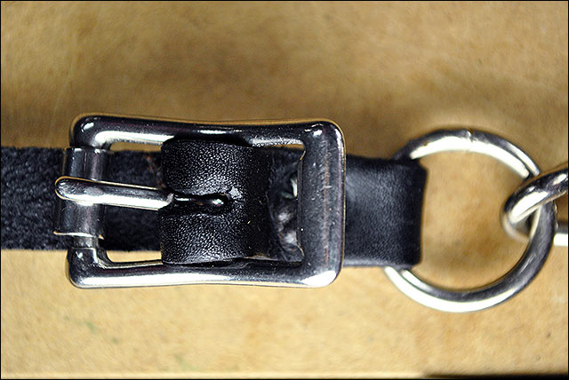 Black Leather Horse Tack Curb Straps Chains Single Link Chain By Circle Y